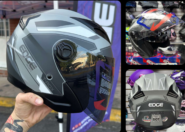 Edge semi-integral Thunder Z Mate gris con negro